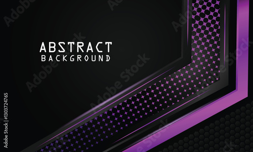 Modern futuristic geometry dark abstract with dark purple overlap design