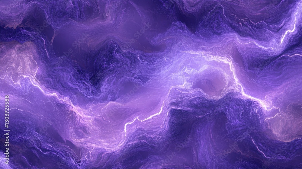 Obraz premium Abstract purple and white fractal art, swirling clouds evoke energy. Ideal for backgrounds, website design, or mystical themes.