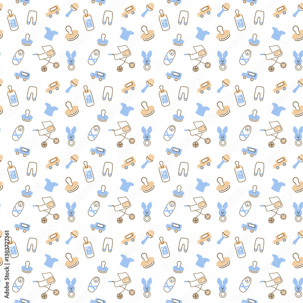 Seamless pattern for baby linen Seamless pattern for baby linen
