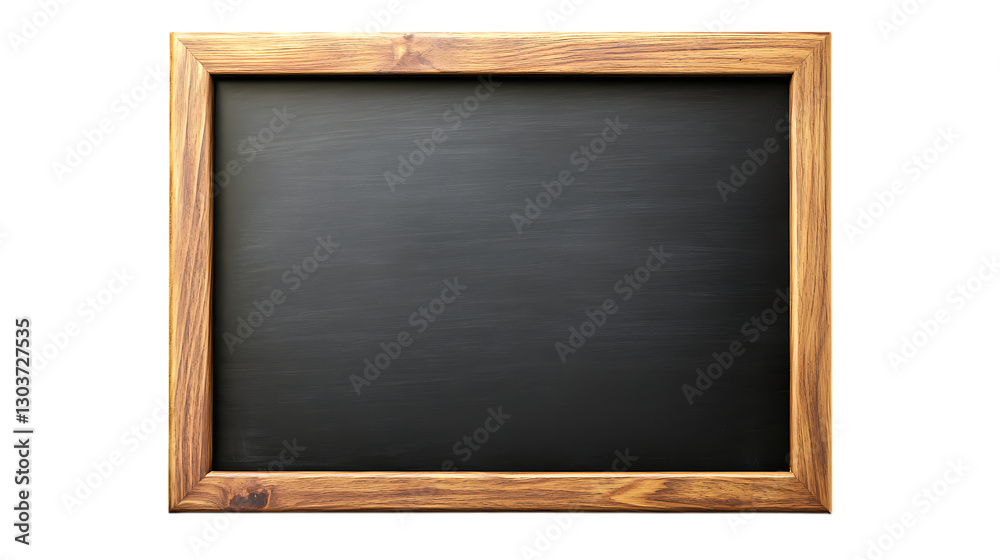 A wooden framed blackboard sign with a blank surface, perfect for writing messages, menus, and advertisements in cafes or shops. Isolated on transparent background. A wooden framed blackboard sign with a blank surface, perfect for writing messages, menus, and advertisements in cafes or shops. Isolated on transparent background.