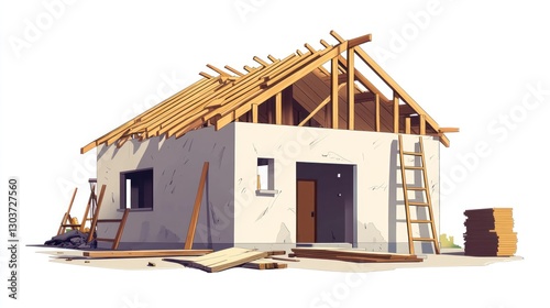 Wallpaper Mural Under Construction House Exterior (2) Torontodigital.ca