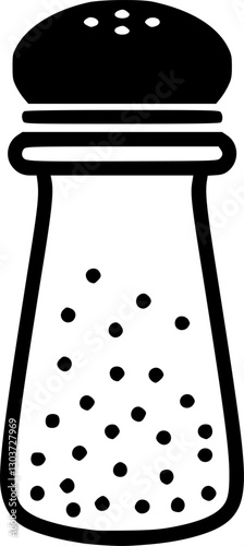 Salt shaker vector icon
