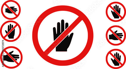 Do not touch vector sign
