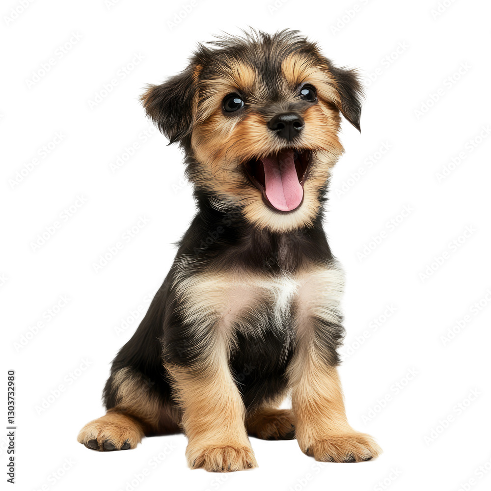 yorkshire terrier puppy on white yorkshire terrier puppy on white