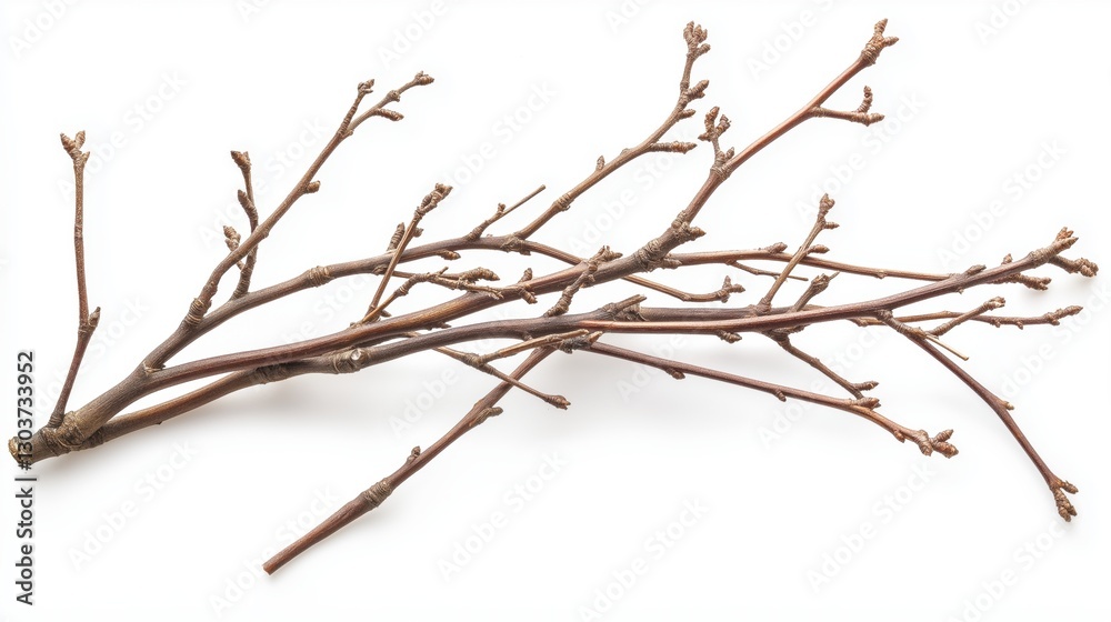 Dry branches, twigs isolated on white background Dry branches, twigs isolated on white background