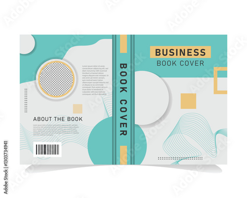Minimal modern book cover design with abstract geometric style vector