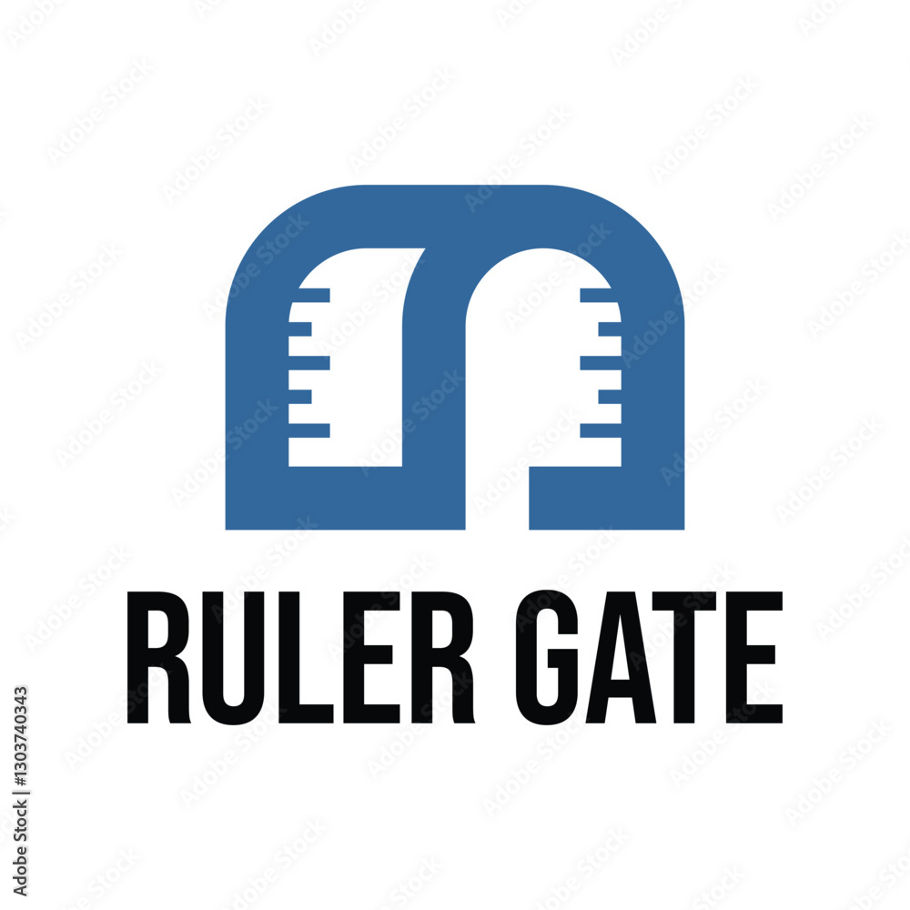 ruler gate flat minimalist logo design ruler gate flat minimalist logo design