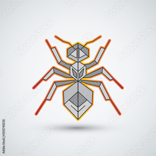 Modern ant logo can be used for company logo or clothing geometric design