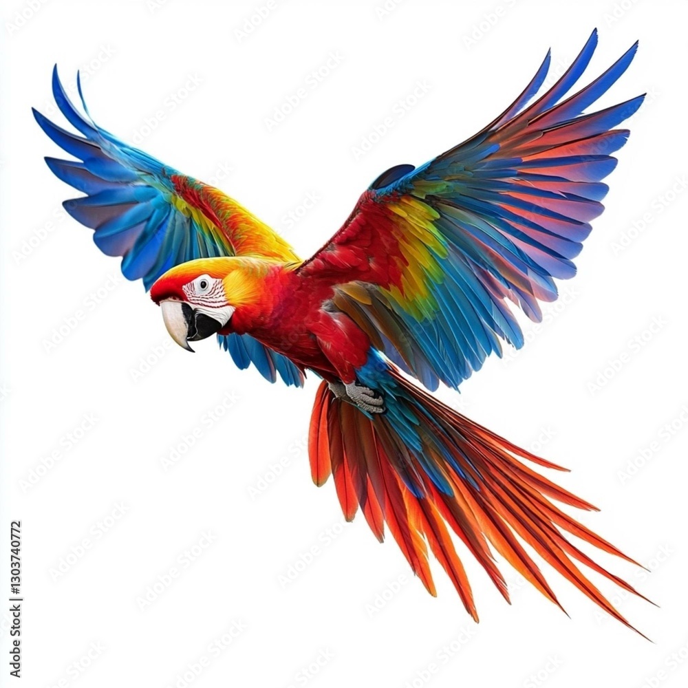 Fototapeta premium colorful parrot isolated on white