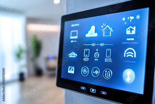 Smart Home Control Panel Interface Modern Technology System Automation