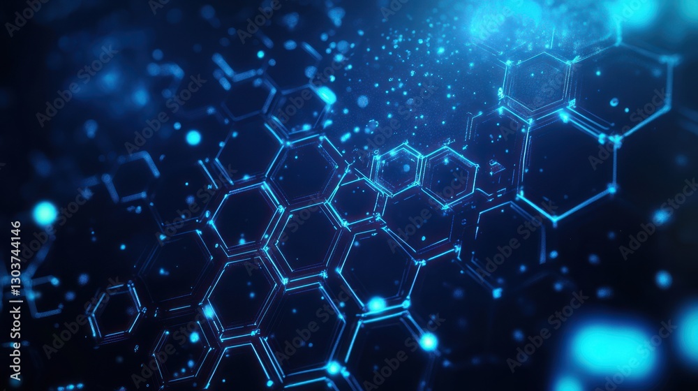 Abstract hexagons, digital network, futuristic, technology, dark background, scientific, high-resolution, graphic design Abstract hexagons, digital network, futuristic, technology, dark background, scientific, high-resolution, graphic design