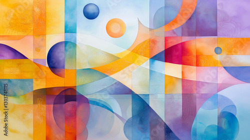 An abstract and meditative painting that reflects the interconnectedness of all things in the universe