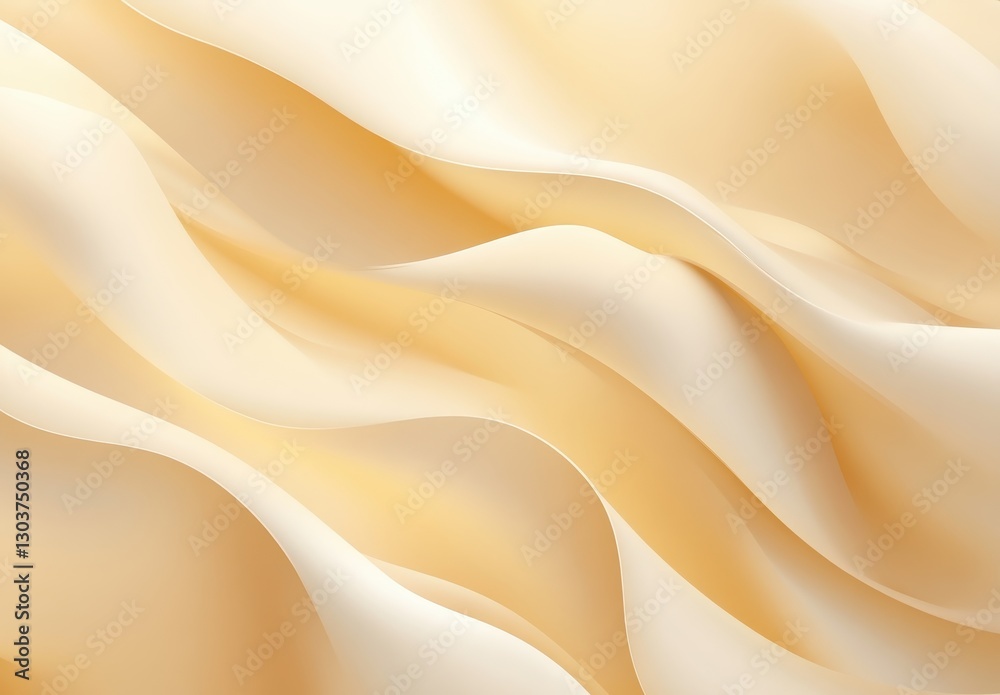 Obraz premium Soft Flowing Fabric Texture with Gentle Waves in Warm Beige and Cream Colors Ideal for Backgrounds and Elegant Design Projects