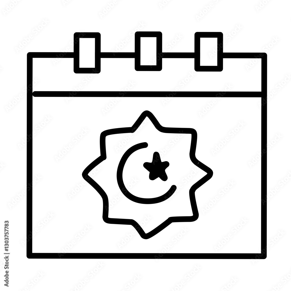 Ramadan icons in style Ramadan icons in style