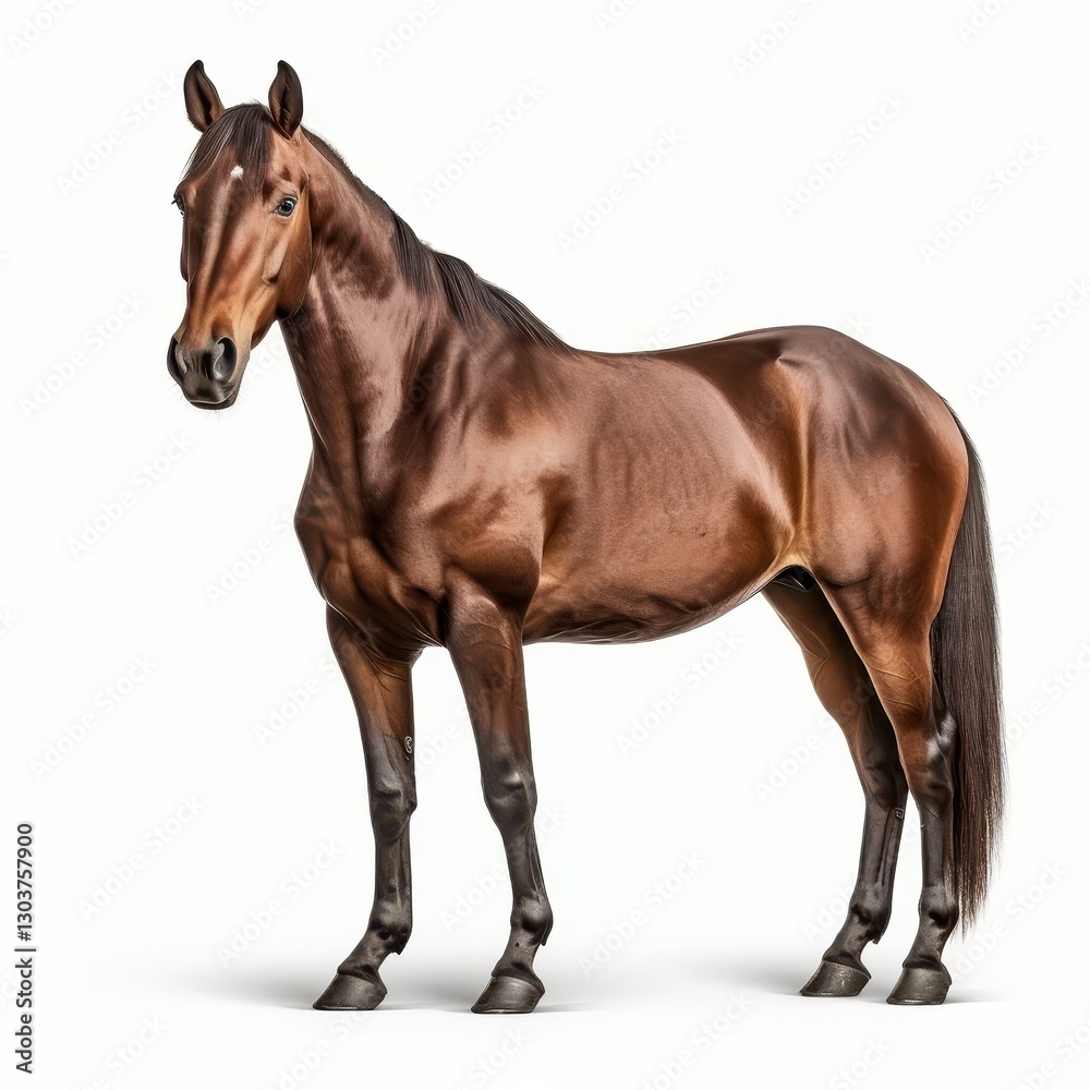 Obraz premium A striking cutout of a horse against a pure white backdrop, perfect for creative projects and design work.