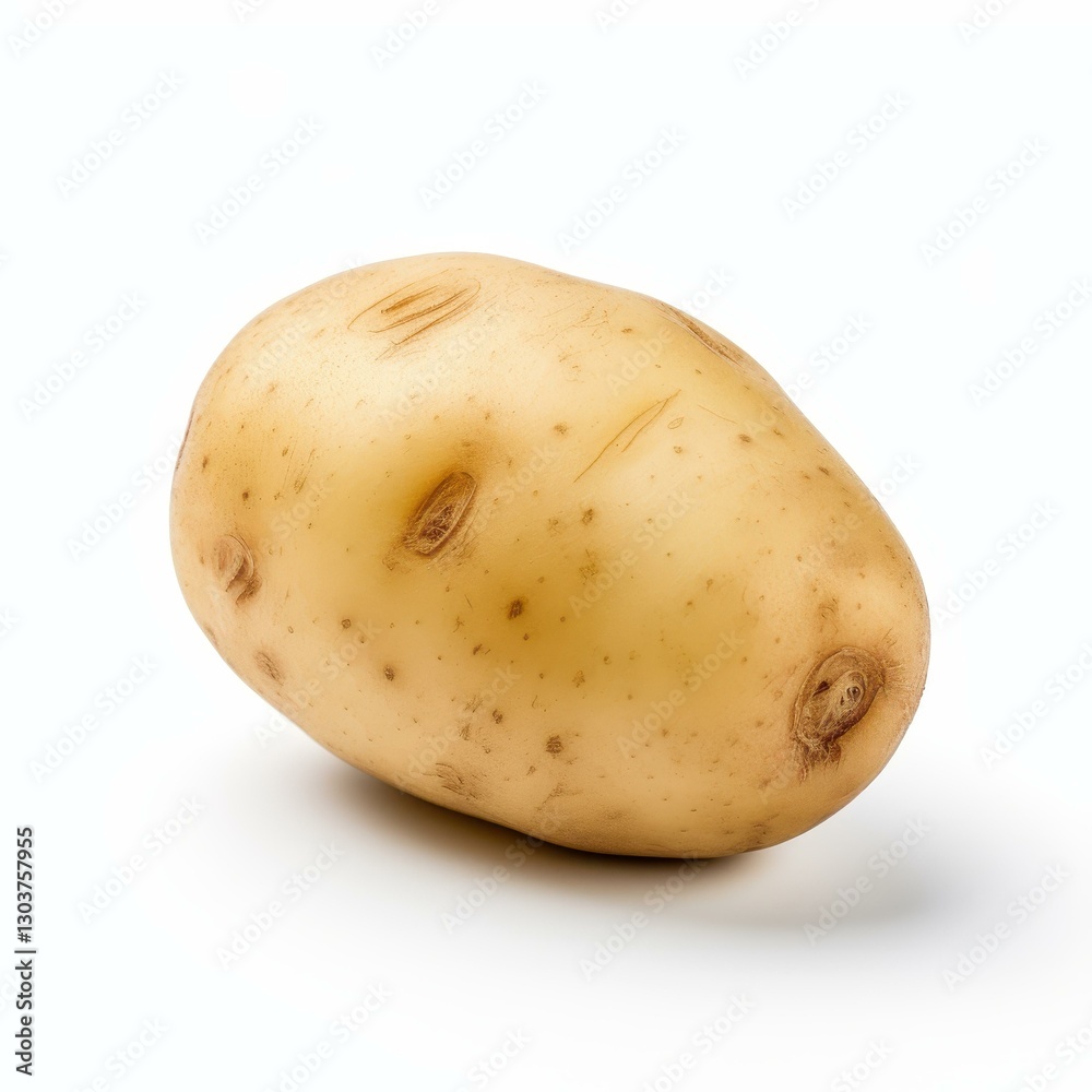 Fresh potato cutout on white with crisp detail, showcasing natural texture and color perfect for design use. Fresh potato cutout on white with crisp detail, showcasing natural texture and color perfect for design use.