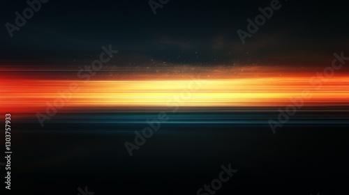 Abstract image featuring bright orange and yellow horizontal lines