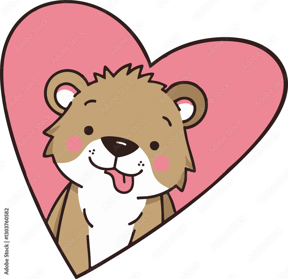 Fototapeta premium teddy bear with heart