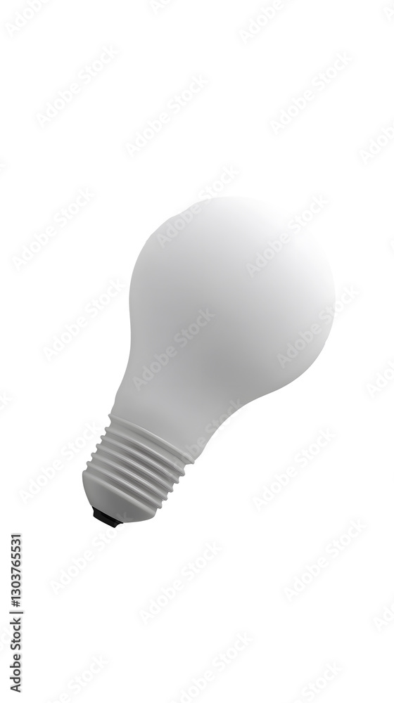 White LED light bulb, isolated on white background White LED light bulb, isolated on white background
