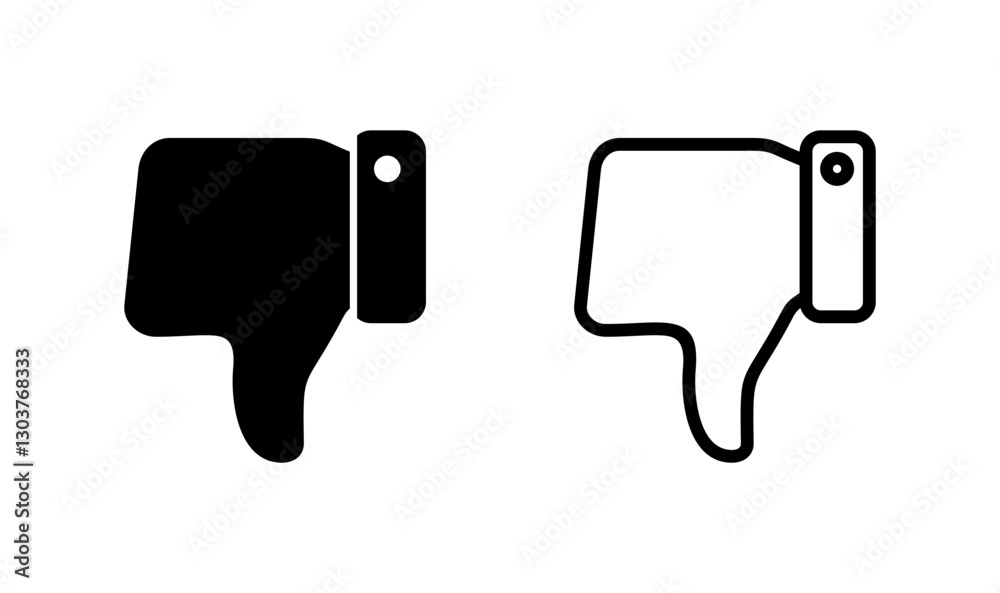 Dislike icon logo design. dislike sign and symbol. Hand with thumb down Dislike icon logo design. dislike sign and symbol. Hand with thumb down