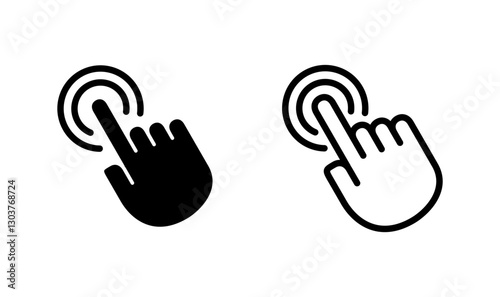 Hand click icon logo design. pointer sign and symbol. hand cursor icon