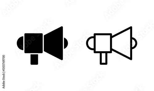 Megaphone icon logo design. Loudspeaker sign and symbol