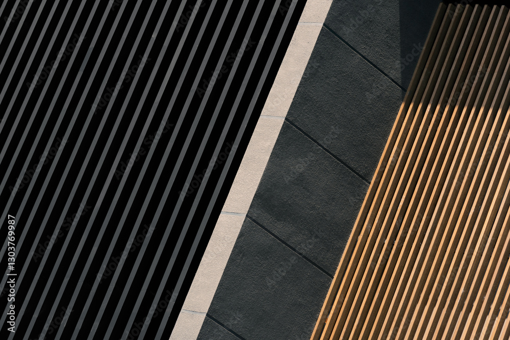 gray cement and wood panel in detail of architecture background gray cement and wood panel in detail of architecture background