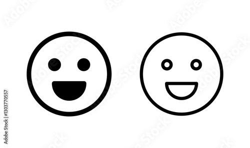 Smile icon logo design. smile emoticon icon. feedback sign and symbol