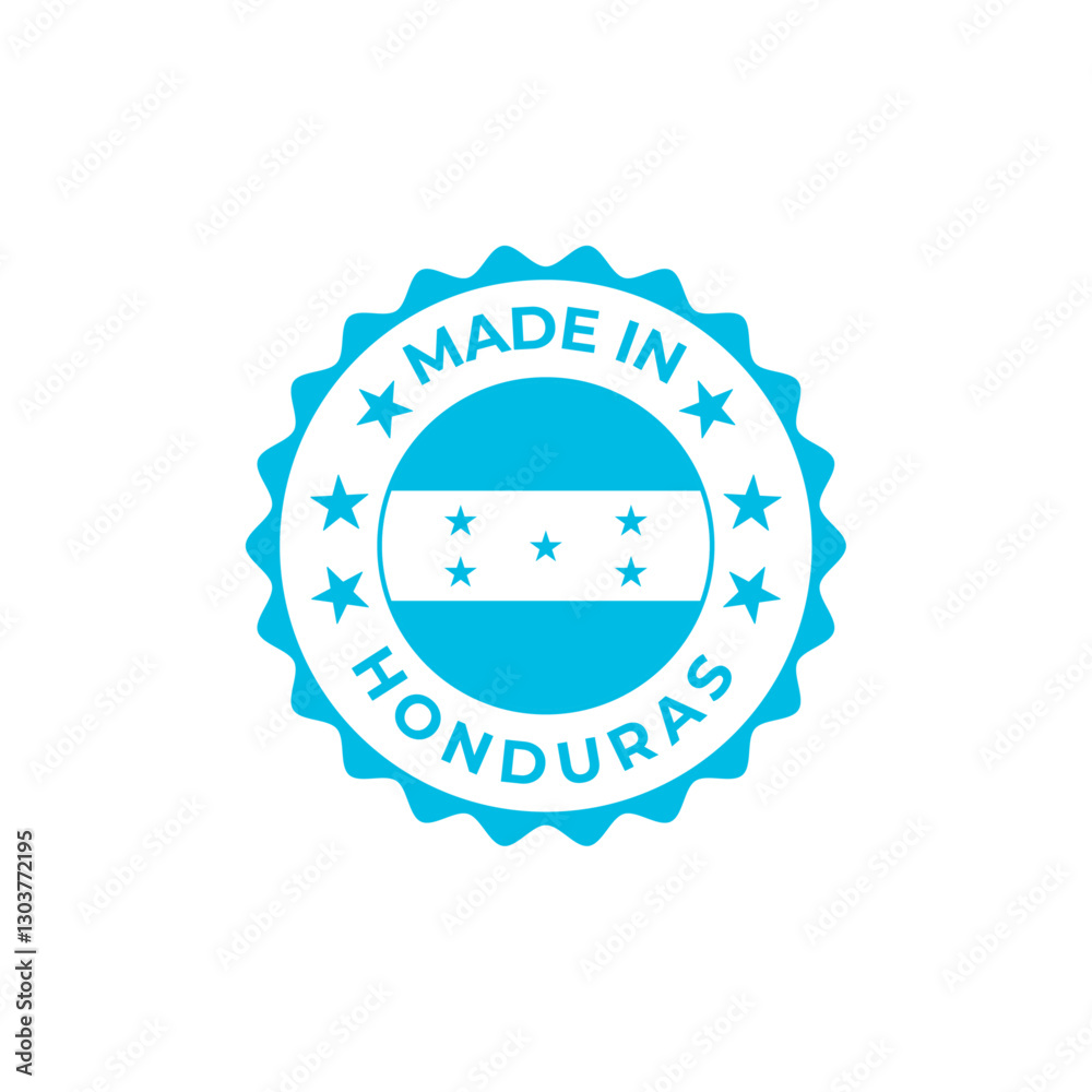 Made in Honduras vector badge design with national flag Made in Honduras vector badge design with national flag