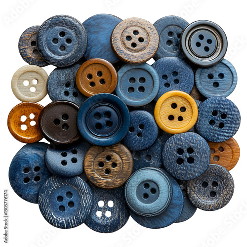 Colorful buttons collection various shapes and sizes design elements,