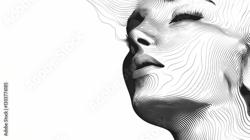 Halftone lines used conjunction vectors optimal image clarity precision printing digital. Clarity - Mist. Illustration