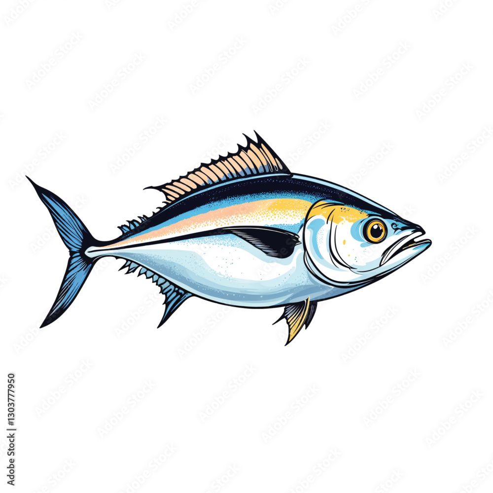 Fototapeta premium Bluefin Tuna fish vector illustration