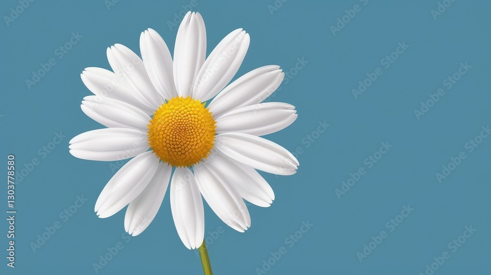 A striking daisy artwork captures the essence of beauty with simple shapes and a vibrant color palette. A striking daisy artwork captures the essence of beauty with simple shapes and a vibrant color palette.