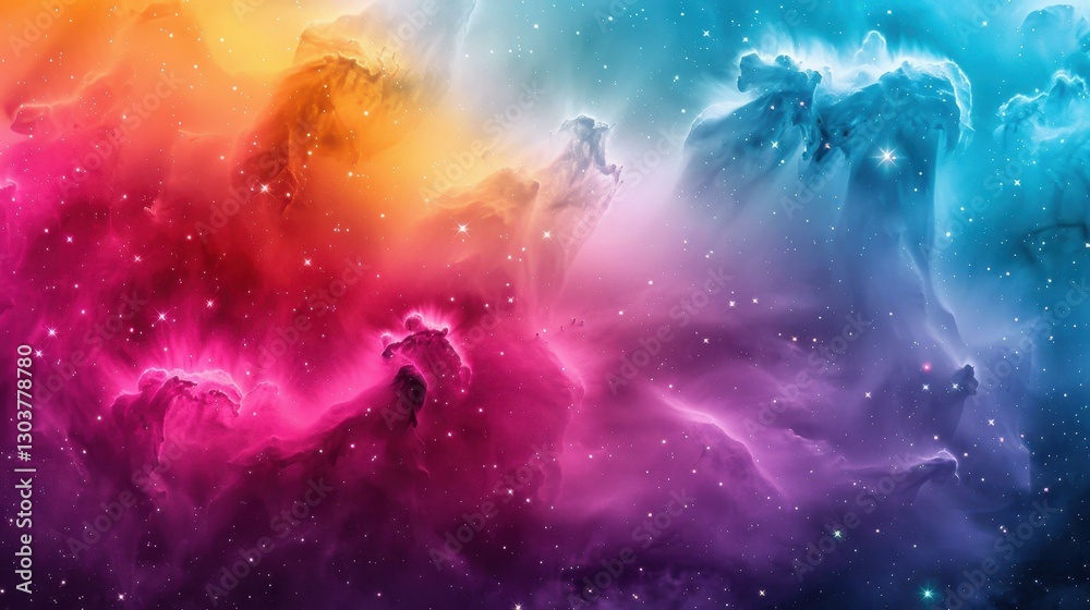 Obraz premium Discover the dazzling beauty of stars and nebulae, showcasing the intricate details of the universes grand tapestry.