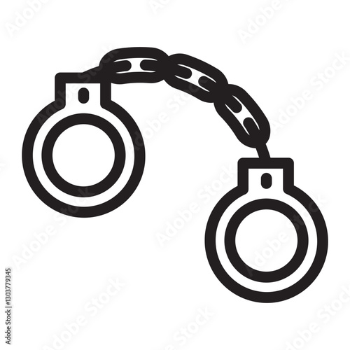 handcuffs Line Icon