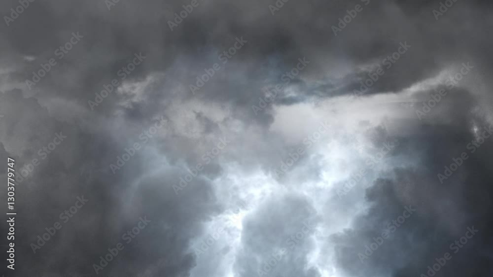 storm clouds in the dark sky
