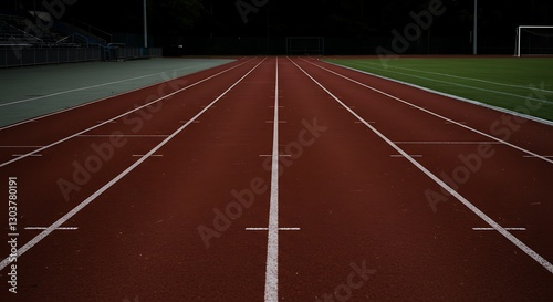 Empty track - potential for greatness - athletic training materials