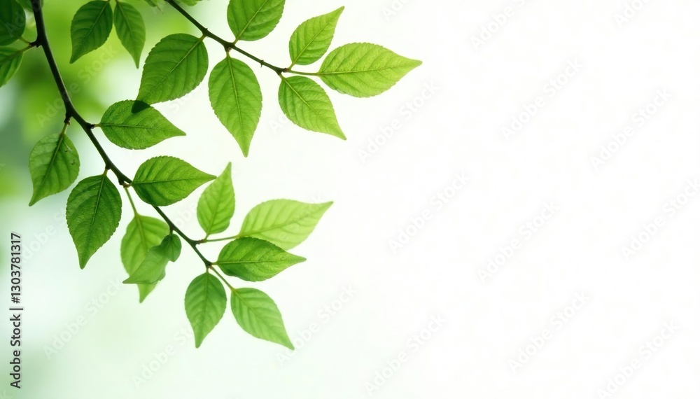 Leafy branches with delicate greens isolated on white background, nature, greenery, nature Leafy branches with delicate greens isolated on white background, nature, greenery, nature