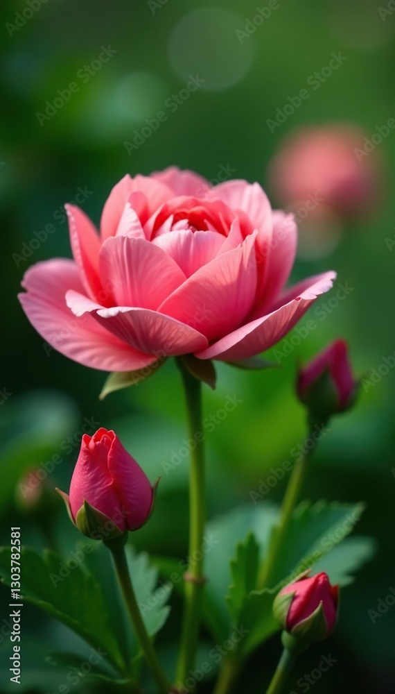 Obraz premium A blooming flower in a garden with lush greenery, floral, blooming