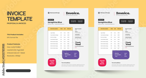 Minimalist Creative Invoice Design Template