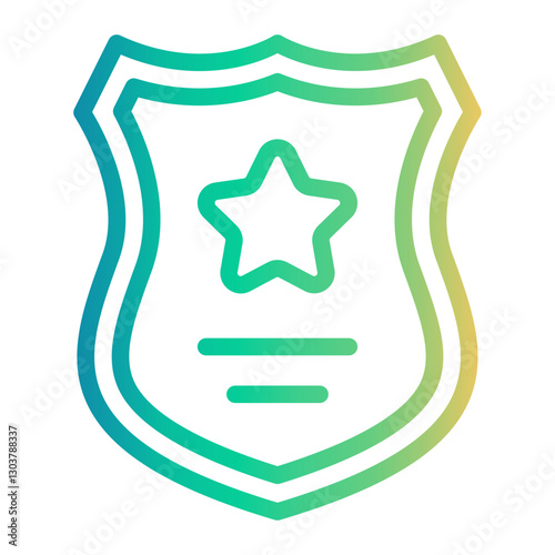 badge Line Gradient Icon