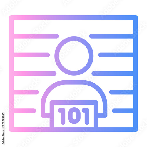 convict Line Gradient Icon