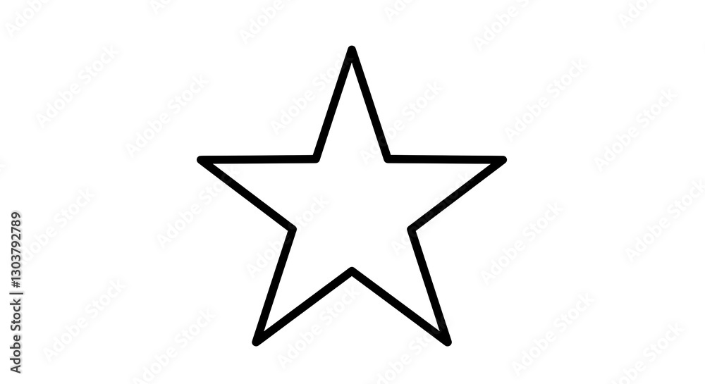 Star Outline on White Background Simple Design Element Image Star Outline on White Background Simple Design Element Image