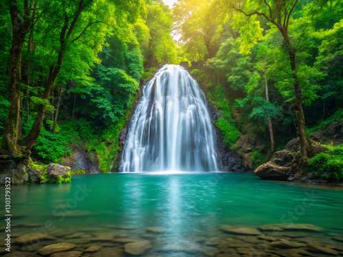 waterfall in the forest. waterfall, water, nature, forest, cascade, river, landscape, falls, stream, green, fall, rock, park, spring, stone, natural, tree, rocks, creek, flowing, travel, waterfalls, m