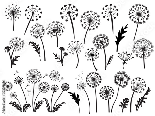 Dandelion Dandy Wildflower Flower Doodle Flower Power DIY Gift Clipart Shape
