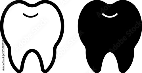Tooth icons vector set