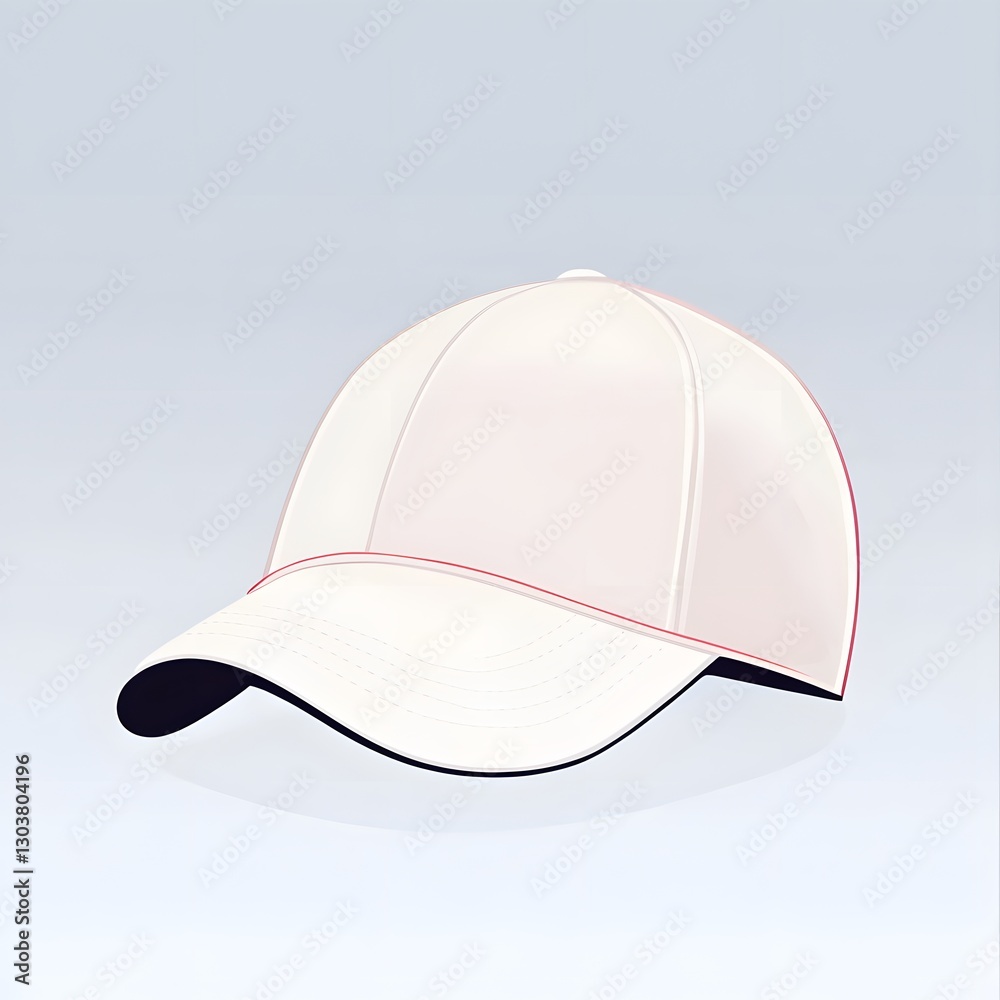 Fototapeta premium white plain baseball cap, generation AI 