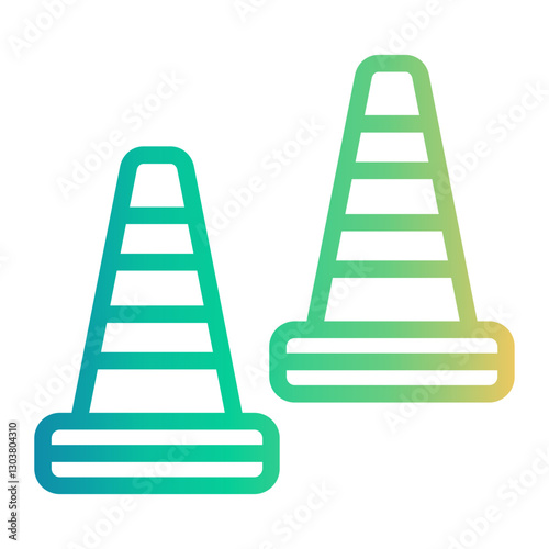 cone Line Gradient Icon