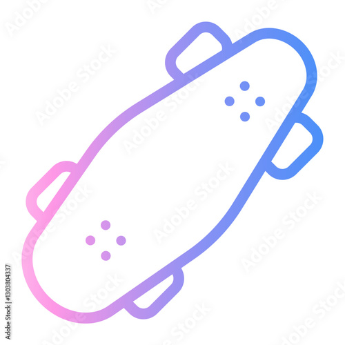 longboard Line Gradient Icon