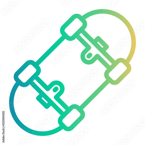 skateboard Line Gradient Icon